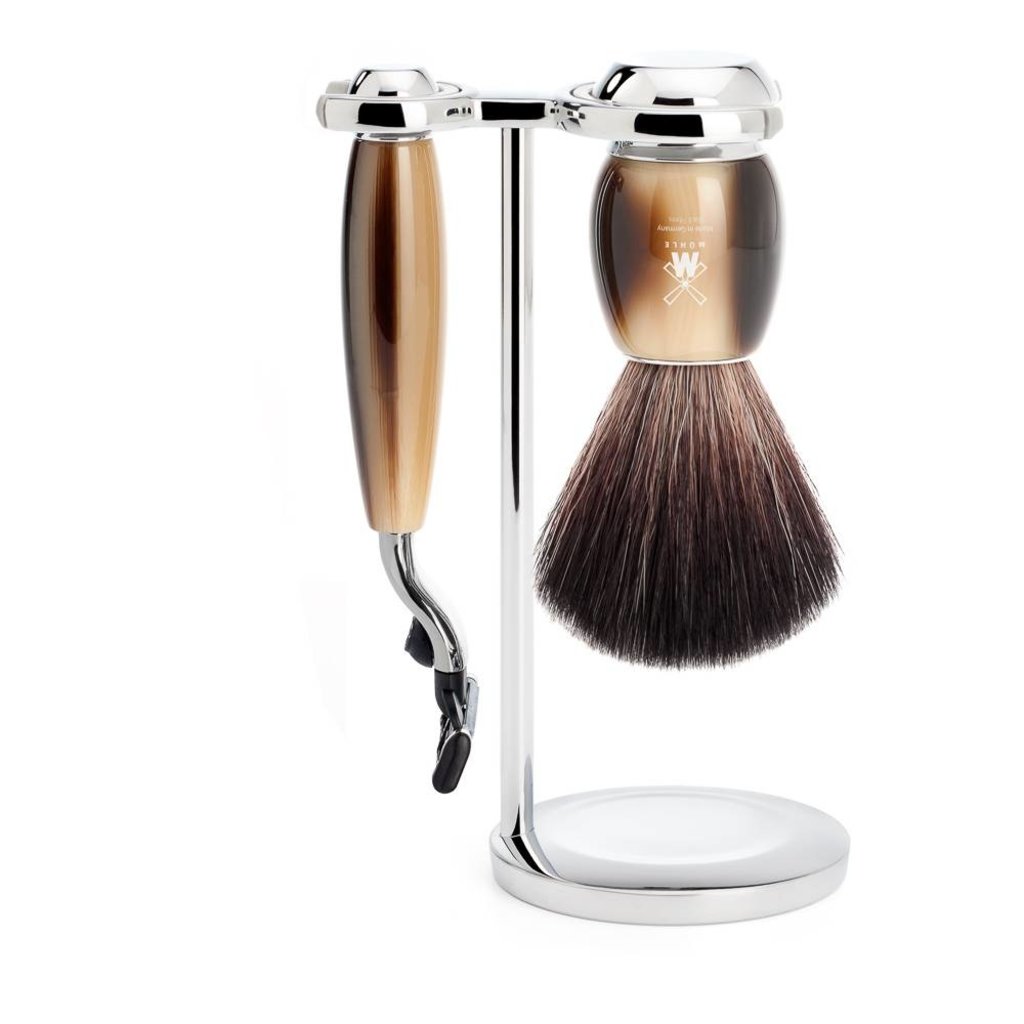 Mühle Scheerset Vivo 3-delig - Hoornbruin - Mach3®