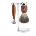 Mühle Scheerset Graudas Vivo 3-delig - Pruimenhout - Saf.Razor
