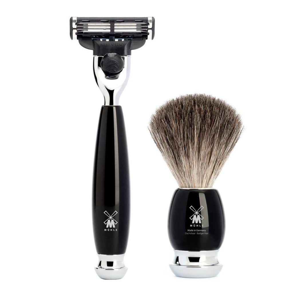 Mühle Scheerset Graudas Vivo 3-delig - Zwart - Mach3®, tweede productfoto