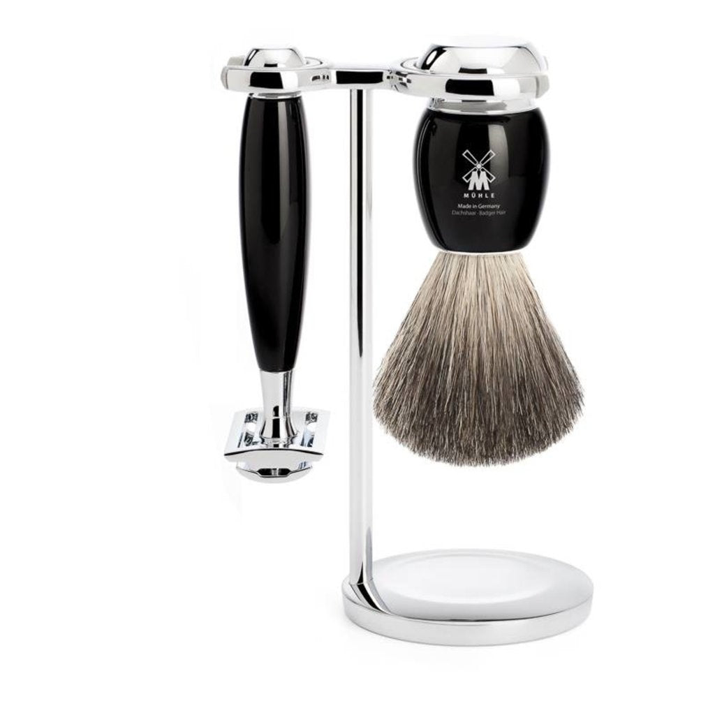 Mühle Scheerset Graudas Vivo 3-delig - Zwart - Saf.Razor