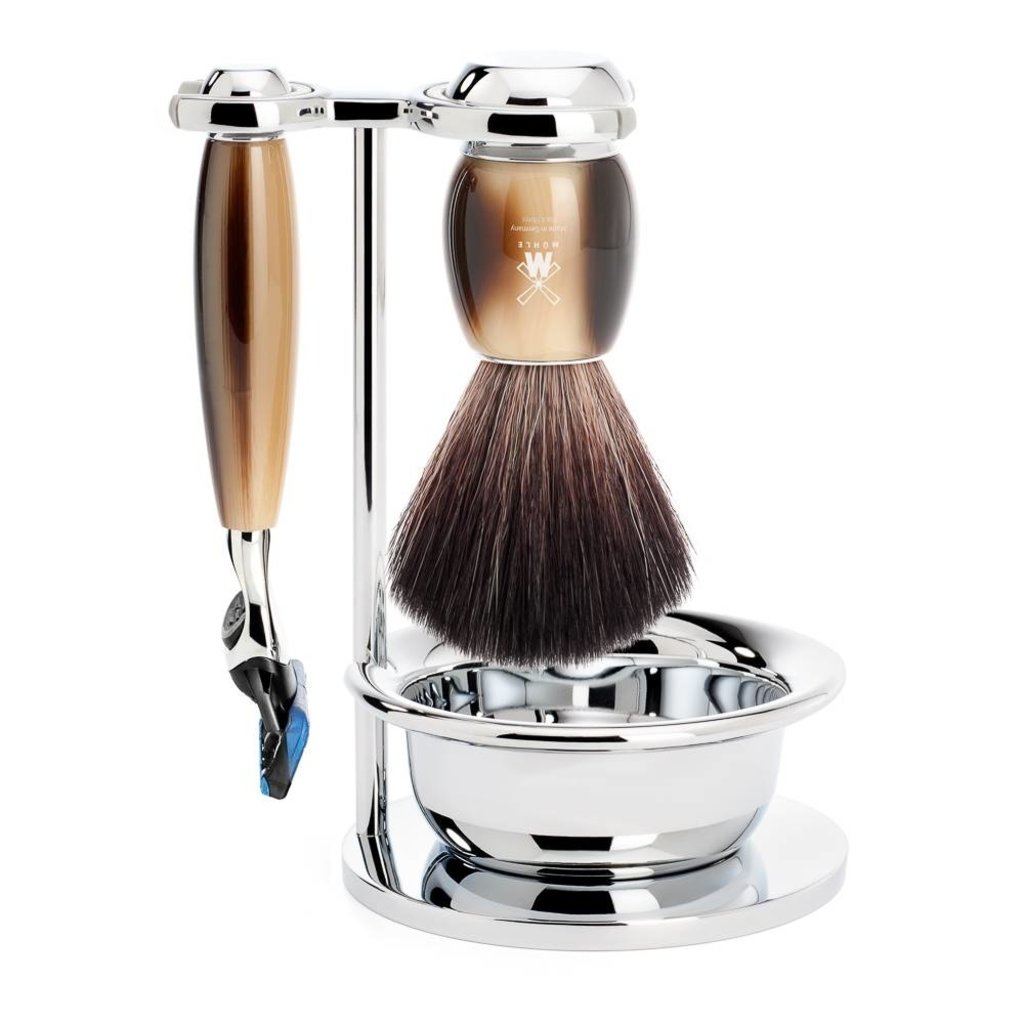 Mühle Scheerset Vivo 4-delig - Hoornbruin - Fusion®