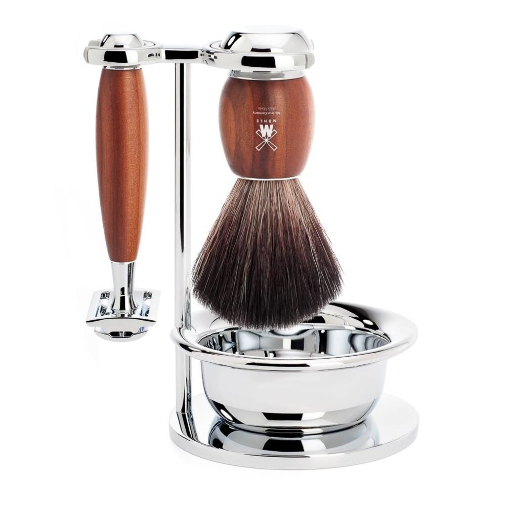 Mühle Scheerset Vivo 4-delig - Pruimenhout - Saf.Razor