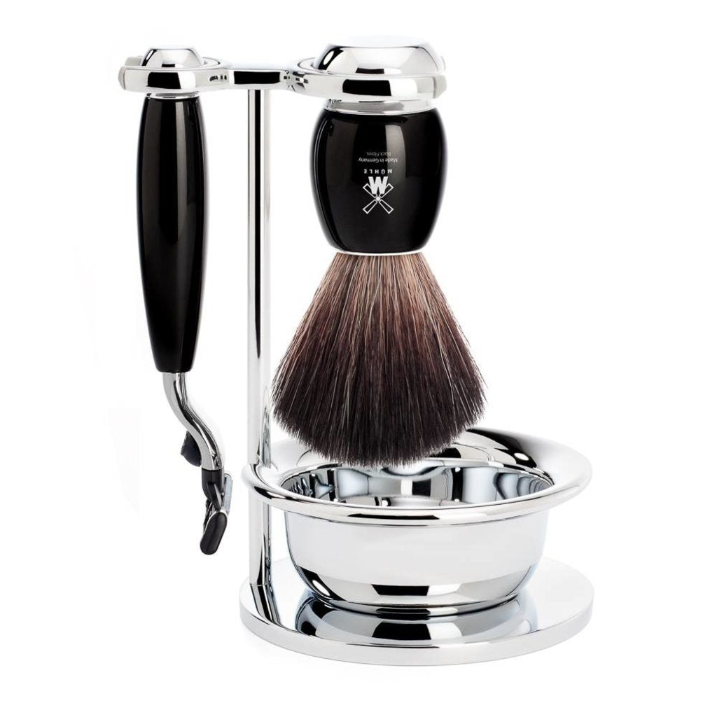 Mühle Scheerset Vivo 4-delig - Zwart - Mach3®