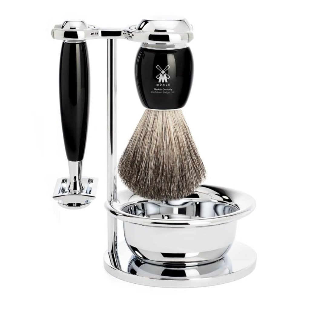 Mühle Scheerset Graudas Vivo 4-delig - Zwart - Saf.Razor