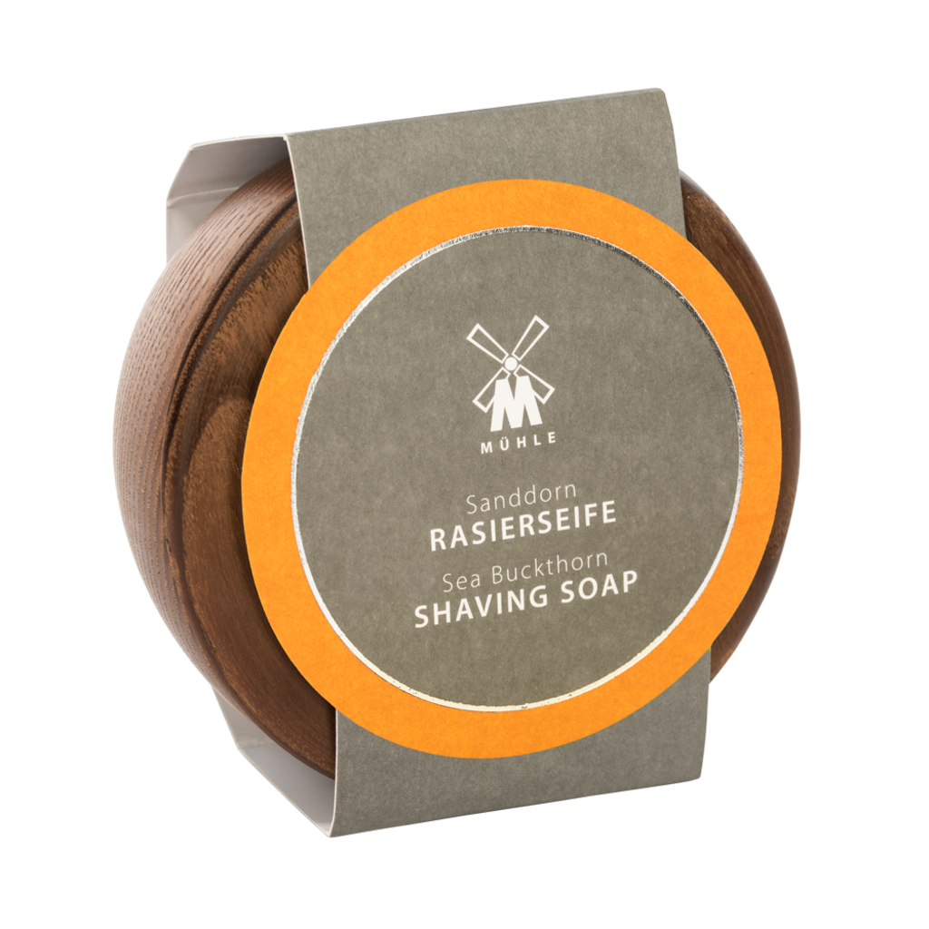 Mühle Sea Buckthorn Scheerzeep 65g Hout