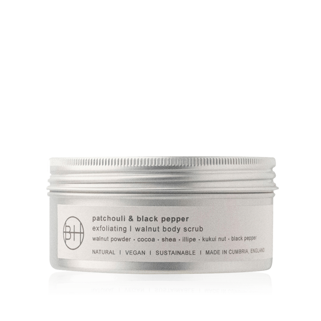Bath House Walnoot Body Scrub 200ml Patchouli & Black Pepper